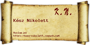 Kész Nikolett névjegykártya
