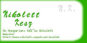 nikolett kesz business card